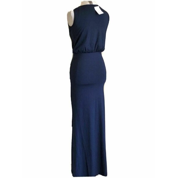 Go Couture Sleeveless Maxi Dress Blue Size M - Picture 7 of 11